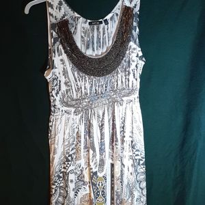 Ladies fun dress with beads work